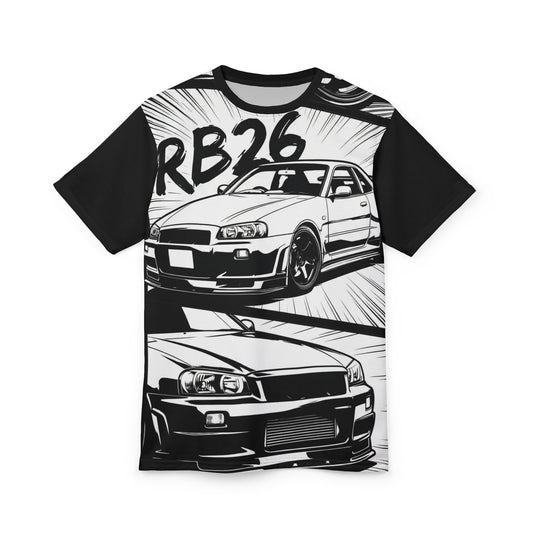 Nissan R34 GTR — Manga Style Illustratioin All-Over Print