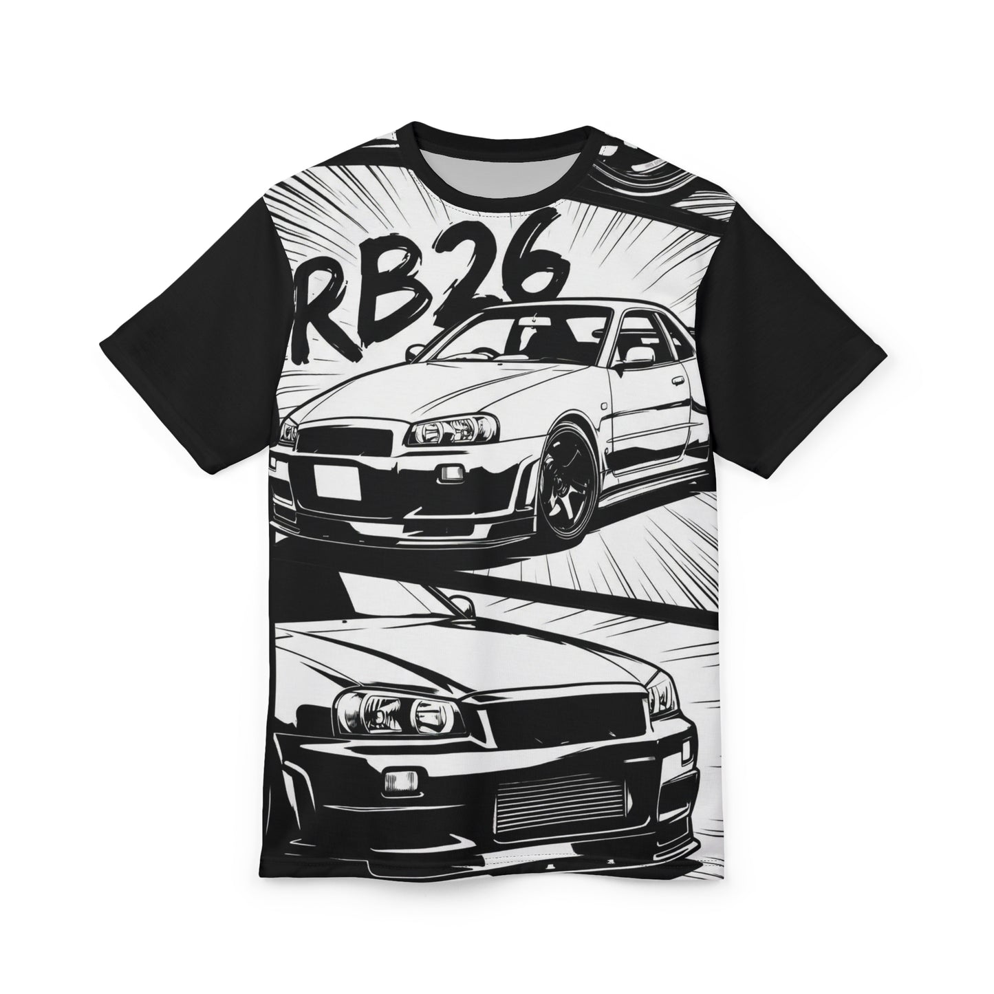 Nissan R34 GTR — Manga Style Illustratioin All-Over Print