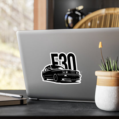 E30 Classic BMW Kiss-Cut Vinyl Sticker — Vintage Car Decal