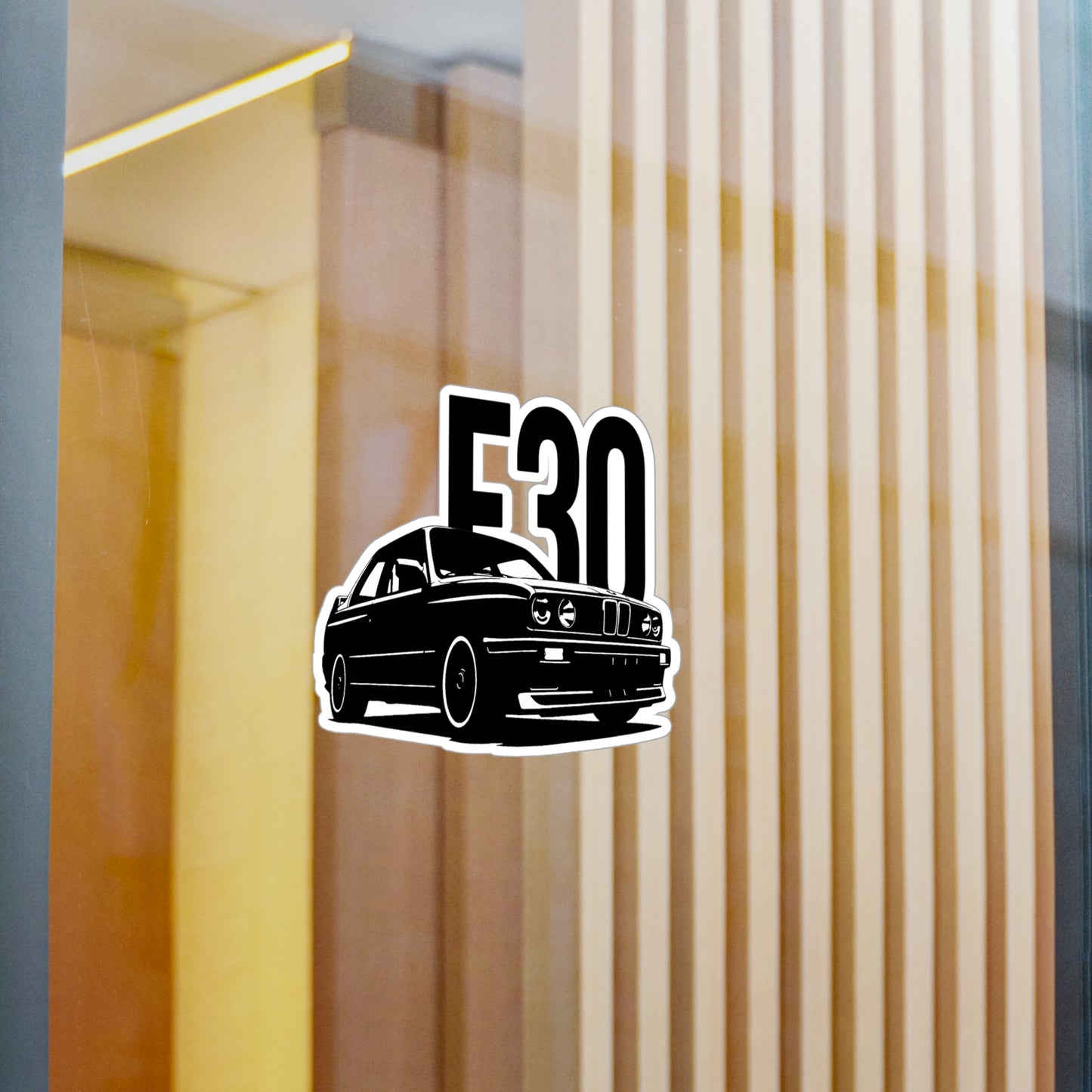 E30 Classic BMW Kiss-Cut Vinyl Sticker — Vintage Car Decal