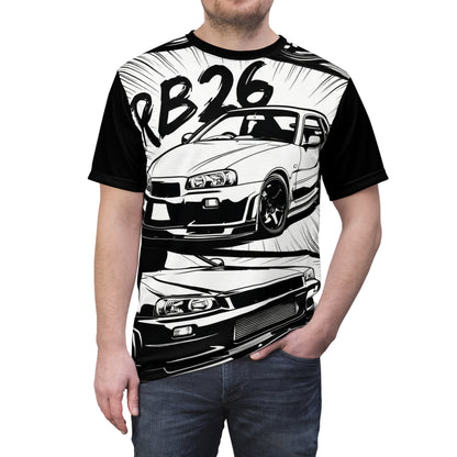 Nissan R34 GTR — Manga Style Illustratioin All-Over Print